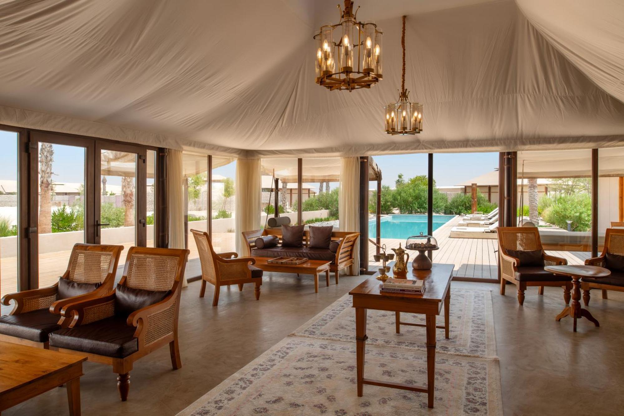 The Outpost Al Barari Camp Hotel Mesaieed Eksteriør billede